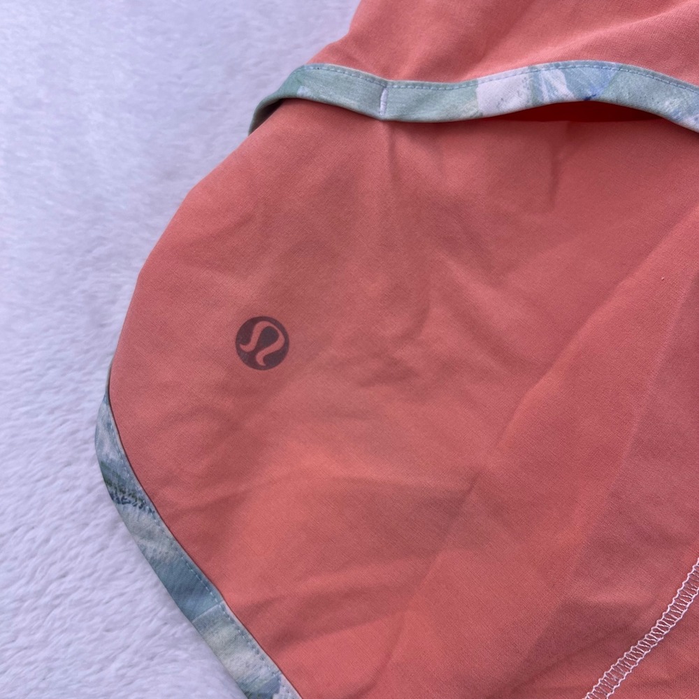 Lululemon Speed Up Short 2.5 Coral Pink Abstract Floral Print Running Womens 8 - Picture 3 of 4